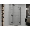 Mexen Roma Душ кабина Duo с отварящи се врати 100 x 90 см, прозрачна, черна
