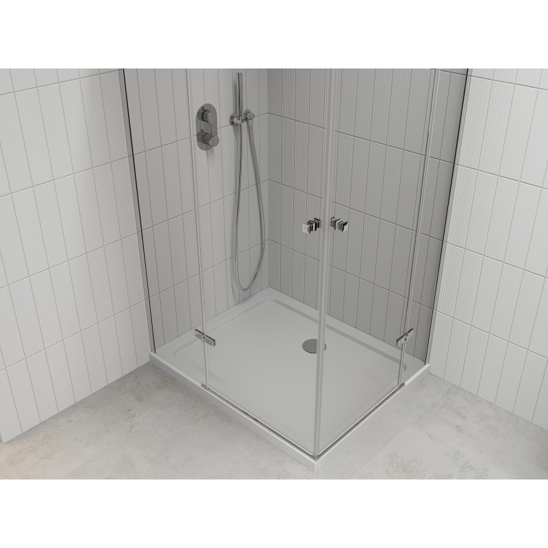 Mexen Roma Душ кабина Duo с панти 80 x 70 cm, прозрачна, хром + поддушовото корито