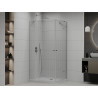 Mexen Roma Duo отваряема душ кабина 100 x 90 см, прозрачна, хром + корито Flat