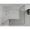 Mexen Roma Duo отваряема душ кабина 100 x 90 см, прозрачна, хром + корито Flat