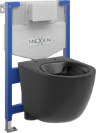 Mexen Lena вграден комплект WC рамка Fenix XS-F с тоалетна чиния, черен мат