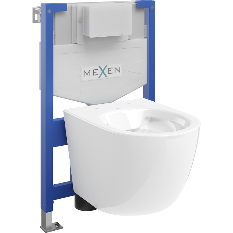 Mexen Lena вграден комплект WC стойка Fenix XS-F с тоалетна чиния, бял гланц