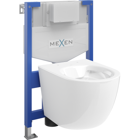 Mexen Lena вграден комплект WC стойка Fenix XS-F с тоалетна чиния, бял гланц