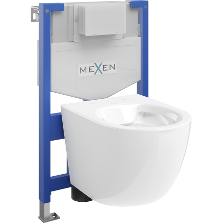 Mexen вградена тоалетна комплект Fenix XS-F с WC чаша Lena, бял гланц - 6803322XX00