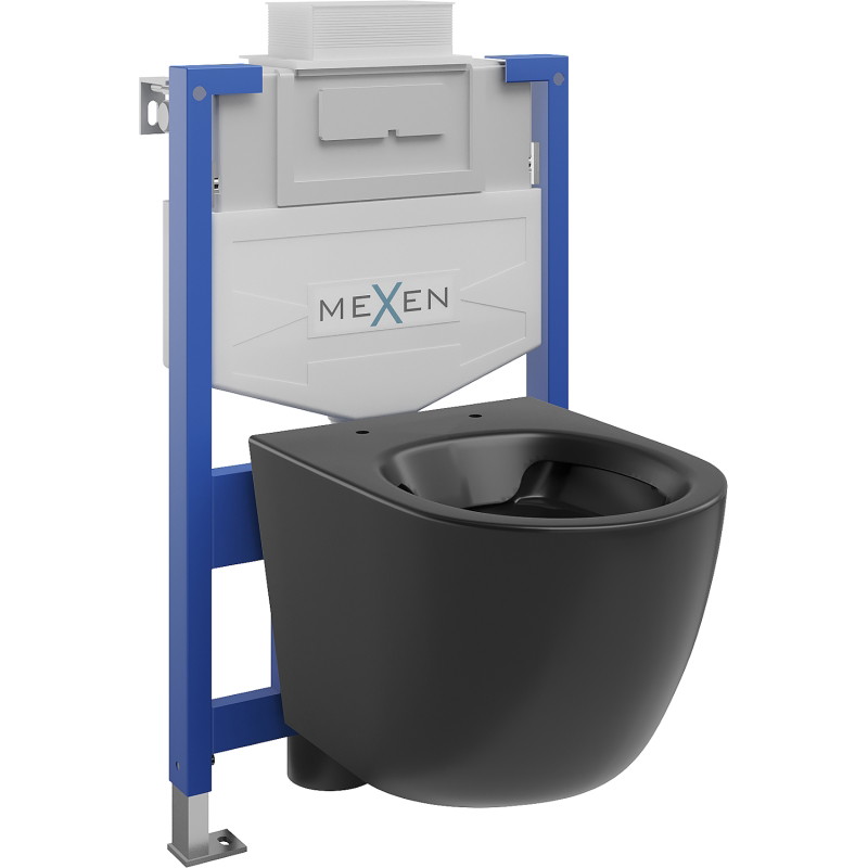 Mexen Lena вграден комплект WC конструкция Fenix XS-U с WC купа, черен мат - 6853322XX85
