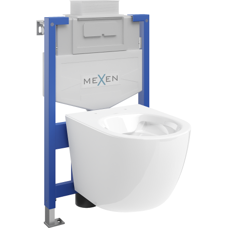 Mexen Lena вграден комплект WC рамка Fenix XS-U с тоалетна чиния, бял гланц