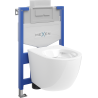 Mexen вграден комплект WC стелаж Fenix XS-U с WC чиния Lena, бял гланц - 6853322XX00