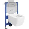 Комплект стенен тоалетен съд Mexen Fenix XS-U с wc чиния Margo, бял гланц - 6853342XX00