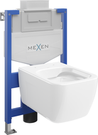 Комплект стенен тоалетен съд Mexen Fenix XS-U с wc чиния Margo, бял гланц - 6853342XX00