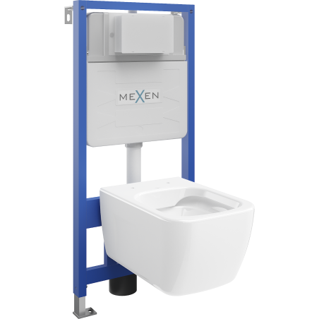 Mexen Margo Вграден комплект WC рамка Fenix Slim с WC чиния, бял гланц - 6103342XX00