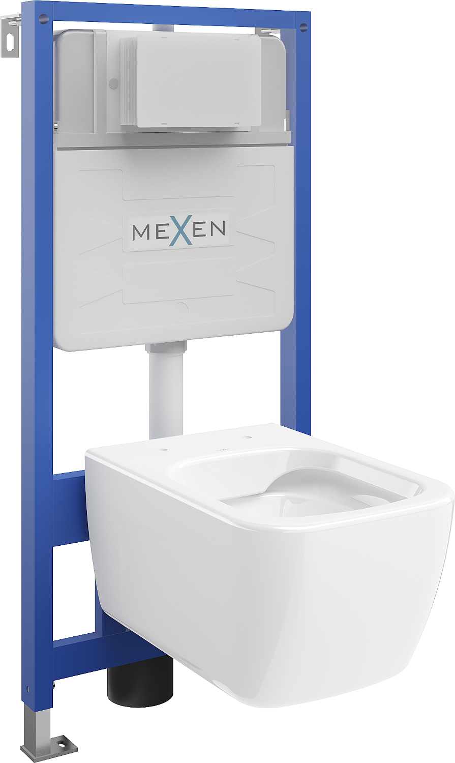 Mexen комплект за вграждане WC с рамка Fenix Slim и тоалетна Margo, бял гланц - 6103342XX00