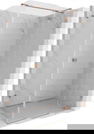 Mexen Lunar T душ кабина с панта дясна 100 x 80 см, прозрачна, четкана мед - 834T-100-080-65-00-P