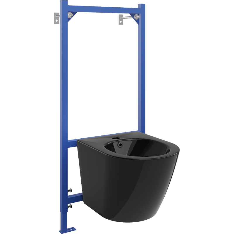 Mexen Lena скрит набор за биде с монтажен елемент Fenix B с биде, черен гланц