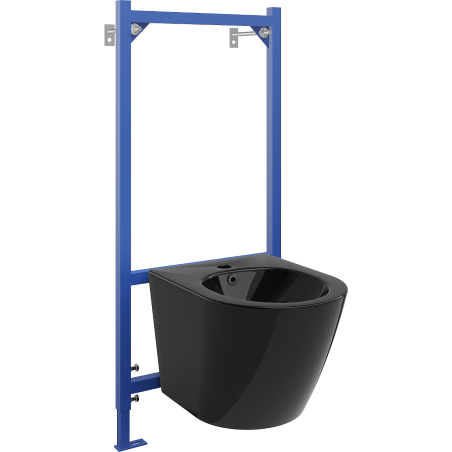 Mexen Lena скрит набор за биде с монтажен елемент Fenix B с биде, черен гланц