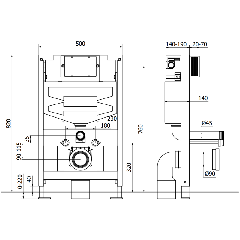 Mexen Fenix XS-F вграден WC модул - 60800