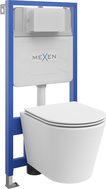 Mexen Rico скрит монтажен комплект WC рамка Fenix Slim с WC тоалетна чиния и капак
