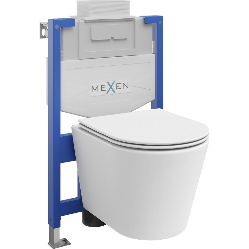 Mexen Rico вграден комплект WC стелаж Fenix XS-U с тоалетна чиния и седалка с