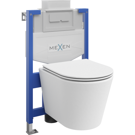 Mexen Rico вграден комплект WC стелаж Fenix XS-U с тоалетна чиния и седалка с