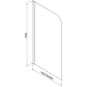 Mexen Cubik правоъгълна вана 160 x 70 cm с обшивка и 1-складна преграда 70 cm, прозрачен, черен - 550316070X9007017000