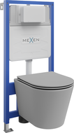 Mexen Rico вграден WC комплект Fenix Slim с WC чиния и седалка с плавно затваряне,