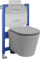 Mexen Rico вграден WC комплект със структура Fenix XS-U с WC чиния и седалка с
