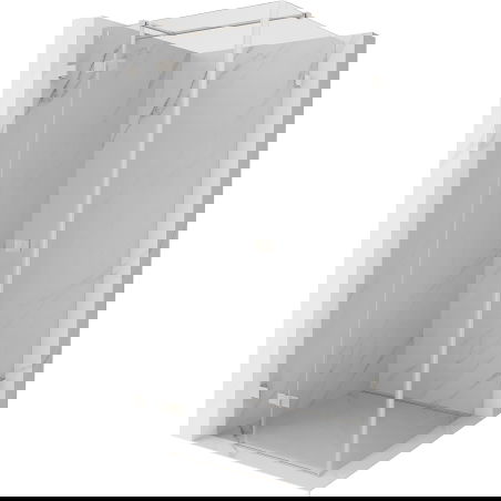 Mexen Lunar T лява отваряема душ кабина 90 x 90 cm, прозрачна, четкан никел - 834T-090-090-97-00-L