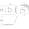 Mexen Vega тоалетна чиния Rimless с бавен капак slim, duroplast, бяла гланц - 30654000