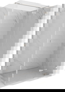 Mexen Lunar T душ кабина с отваряща се дясна врата 85 x 100 см, прозрачна, четкан никел - 834T-085-100-97-00-P