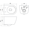 Мексен Кармен чиния wc Rimless, черен мат - 3388XX85