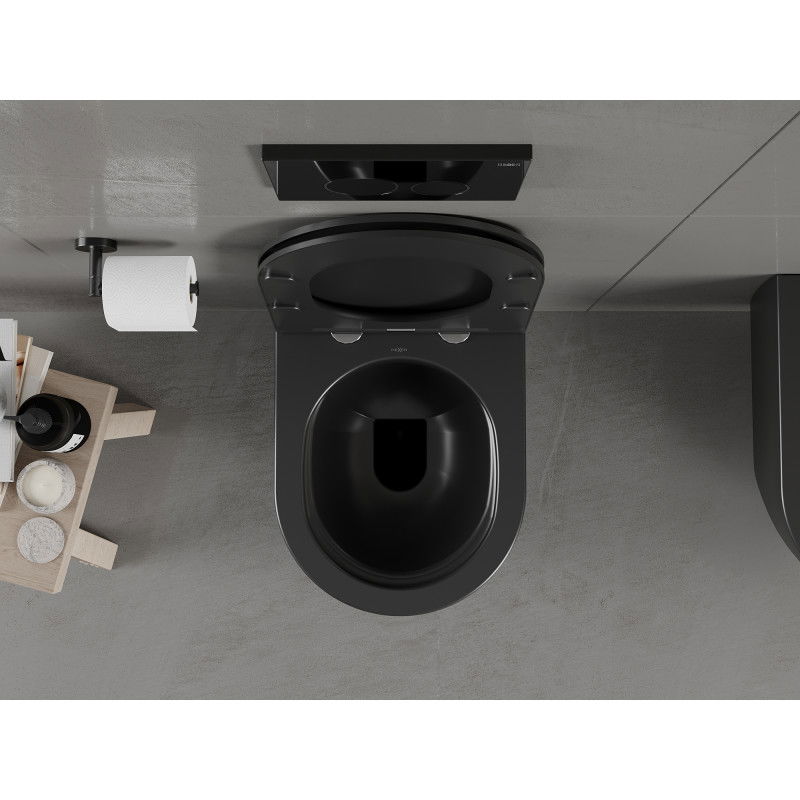 Mexen Carmen висяща тоалетна чиния Rimless, черен мат - 3388XX85