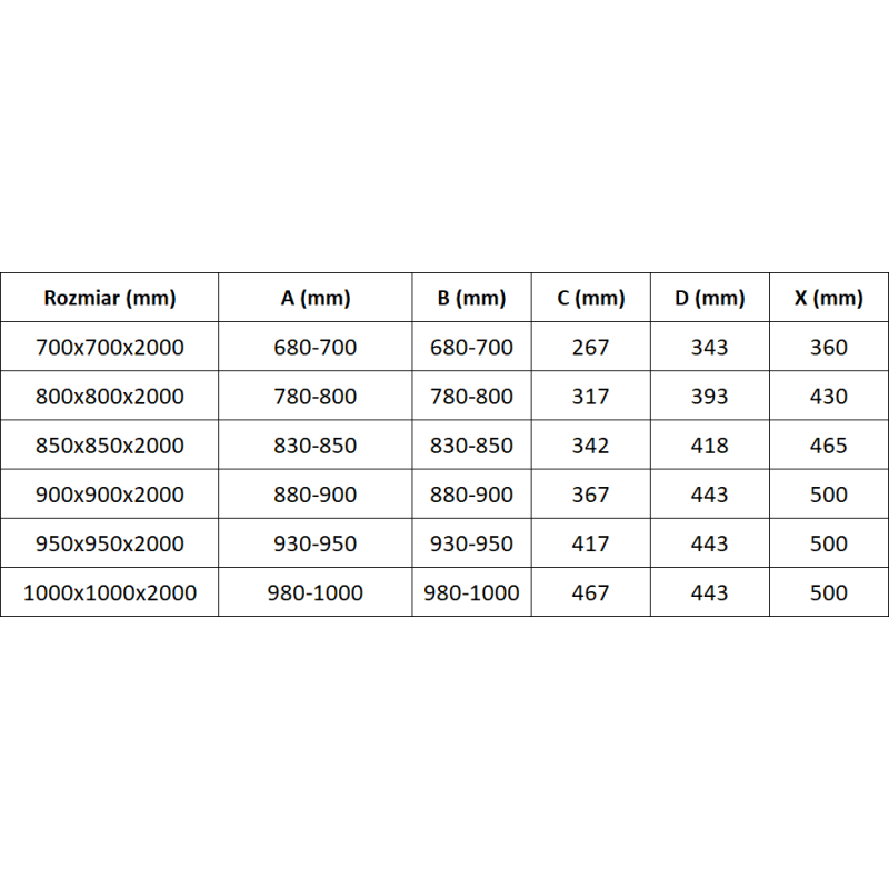 Mexen Exo квадратна плъзгаща се душ кабина 95 x 95 см, прозрачна, черна - 8111-095-095-70-00
