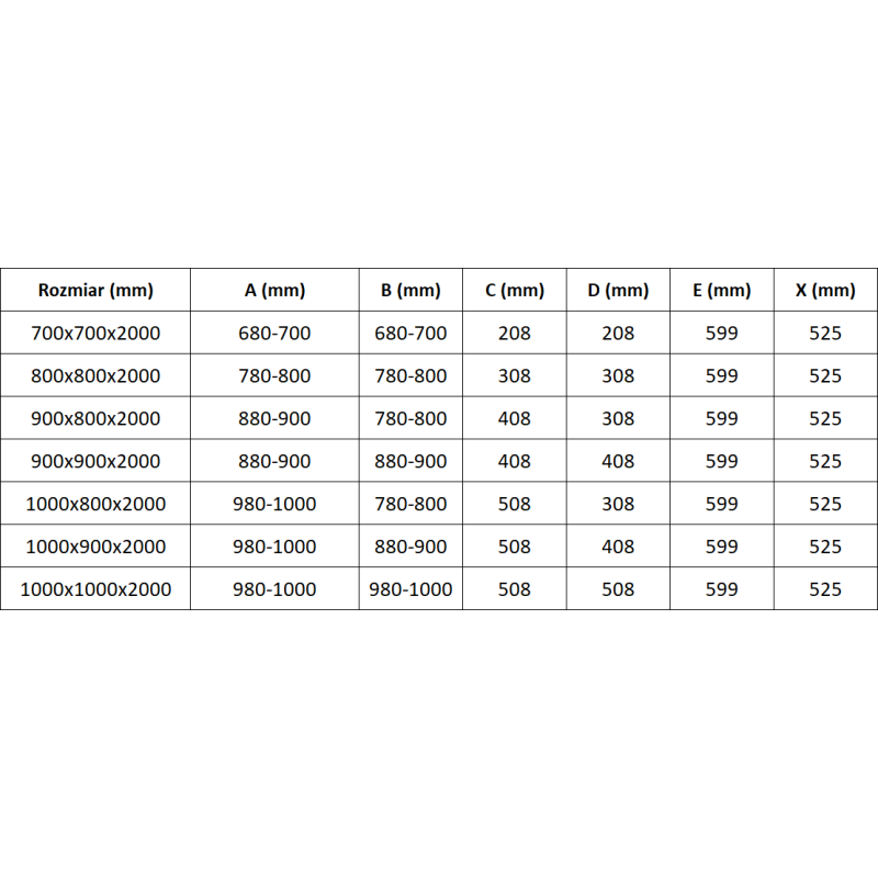 Mexen Exo петоъгълен душ кабина с врати 100 x 100 см, прозрачна, черна - 812-100-100-70-00