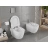 Mexen Carmen WC мивка Rimless с тънка седалка със забавено падане, дуропласт, бял гланц - 30880100