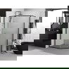 Mexen Exo петоъгълна душ кабина с панти, 90 x 80 см, прозрачна, черна - 812-090-080-70-00