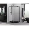 Mexen Exo петстенна душ кабина 100 x 90 см, прозрачна, черна - 812-100-090-70-00