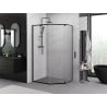 Mexen Exo петстенна душ кабина 100 x 90 см, прозрачна, черна - 812-100-090-70-00