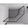 Mexen Exo-R кутийна петоъгълна душ кабина 100 x 90 см, прозрачна, черна