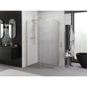 Mexen Exo петстенна душ кабина, отваряема, 90 x 80 см, прозрачна, златна - 812-090-080-50-00