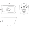 Mexen Cube тоалетна чиния Rimless с бавно падаща капачка slim, дуропласт, бял гланц - 30924000
