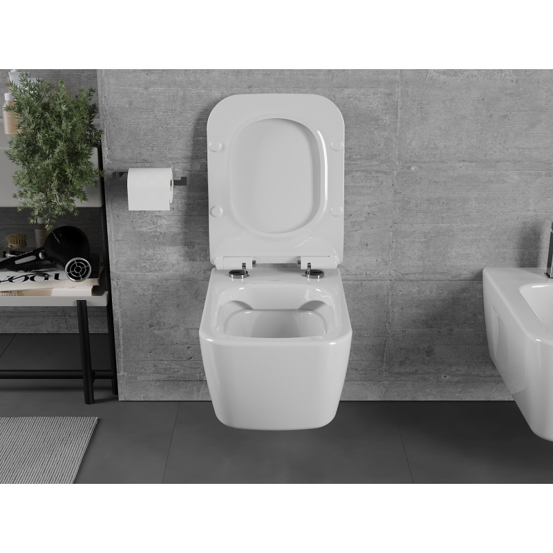 Mexen Margo WC чиния Rimless с бавно падаща седалка slim, дуропласт, бял гланц