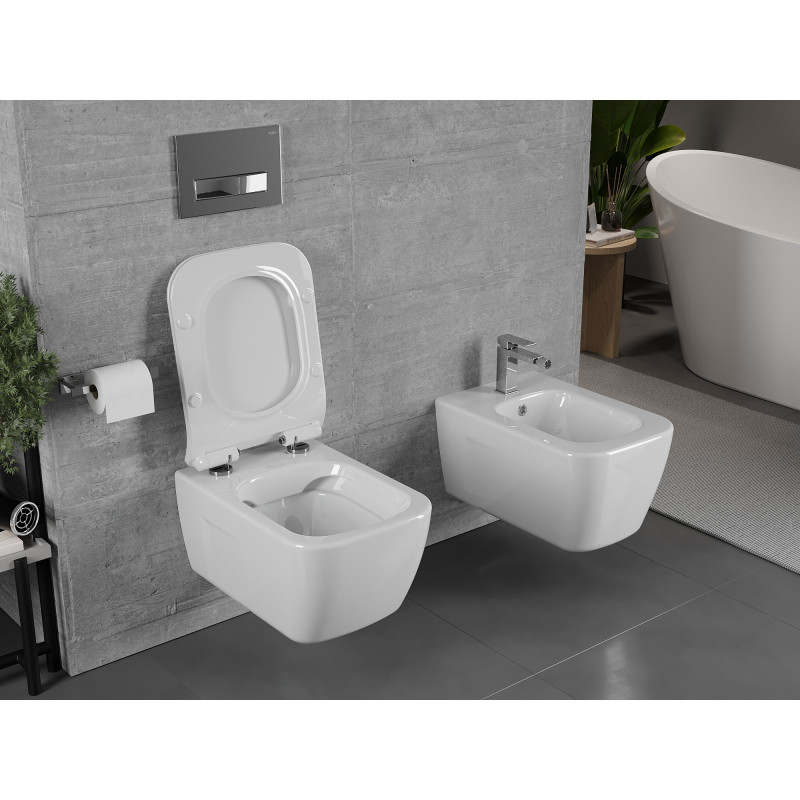 Mexen Margo WC чиния Rimless с бавно падаща седалка slim, дуропласт, бял гланц