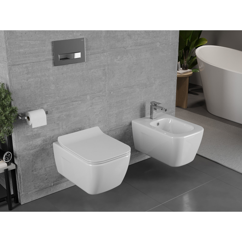 Mexen Margo WC чиния Rimless с бавно падаща седалка slim, дуропласт, бял гланц
