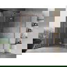 Mexen Mist H T лява душ кабина 85 x 80 см, прозрачна, четкана мед - 8A5T-085-080-65-00-L