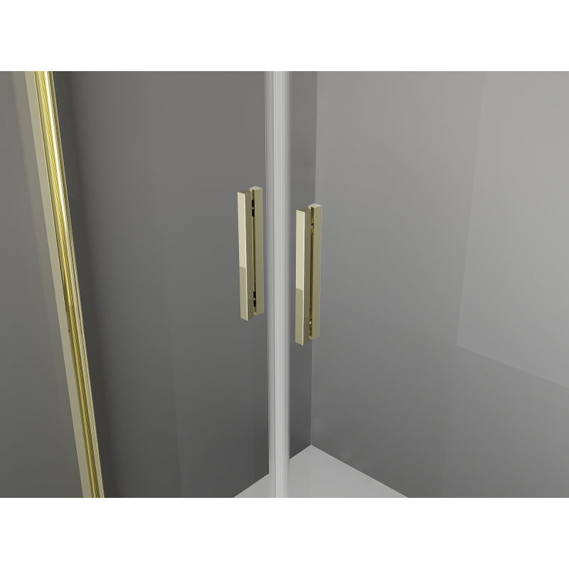 Mexen Exo душ кабина, отваряща се 70 x 120 см, прозрачна, златна - 814-070-120-50-00