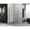 Mexen Exo-B Duo отваряща се душ кабина 110 x 110 см, прозрачна, златна - 814-110-110-50-00