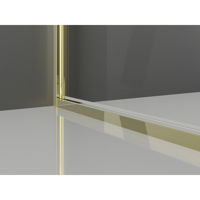 Mexen Exo-B Duo отваряща се душ кабина 120 x 80 см, прозрачна, златна - 814-120-080-50-00
