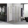 Mexen Exo-B Duo отваряща се душ кабина 120 x 95 см, прозрачна, златиста