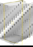 Mexen Exo отваряща се душ кабина 120 x 100 см, прозрачна, златна - 814-120-100-50-00