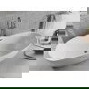 Mexen Luvo Slim свободностояща вана 170 x 75 см, бяла, преливник gun gray четкан - 52801707500-66