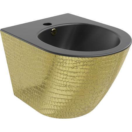 Mexen Lena висящо биде, черен мат/златен шарка люспи - 35224878